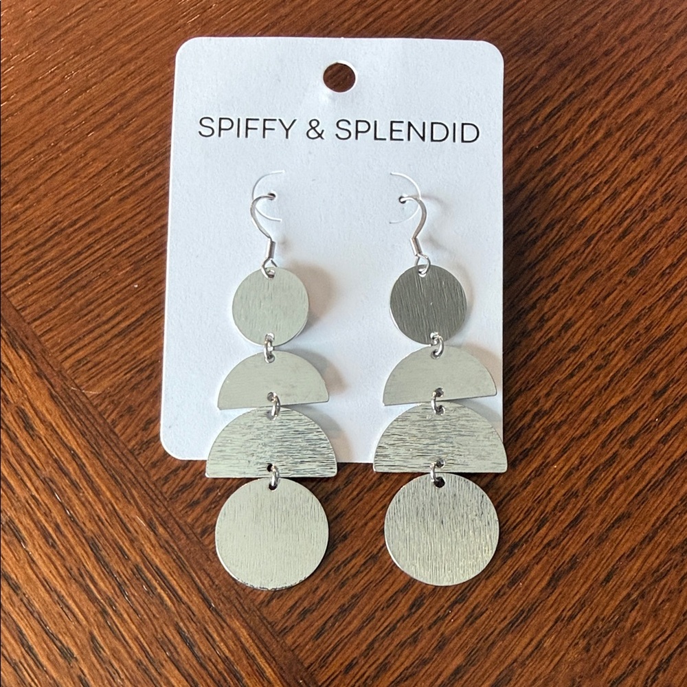 Chic Silver Geometric Dangle Earrings